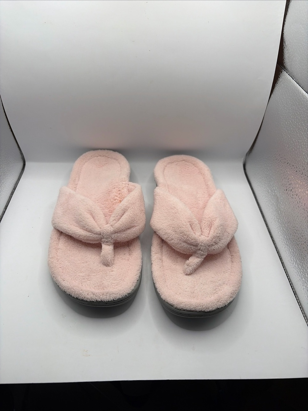 Women’s Vionic Slippers Orthopedic Terry Thong Pink Size 10